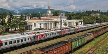 Coal loaded wagons at the Sokhumi railway station. Source: informnapalm.org