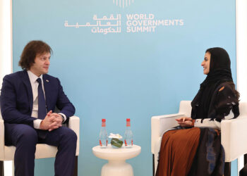 PM Kobakhidze with Shaikha Nasser Al Nowais, Secretary-General of the UNWTO. Source: FB