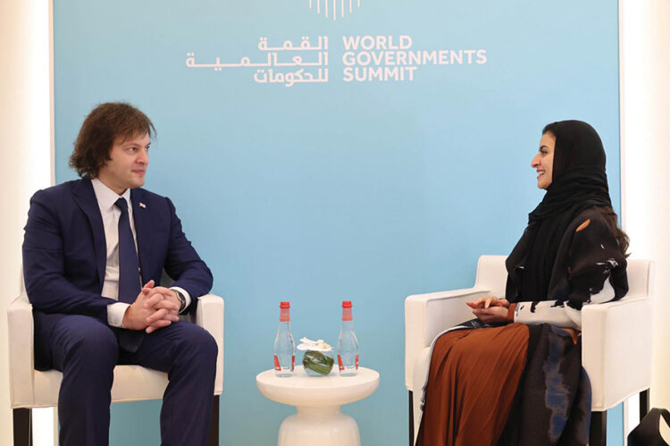 PM Kobakhidze with Shaikha Nasser Al Nowais, Secretary-General of the UNWTO. Source: FB