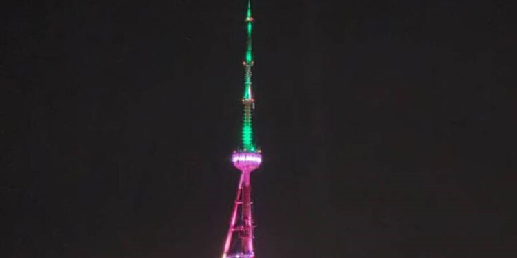 Israeli Embassy questions Tbilisi over illumination of Mtatsminda Tower in Iranian flag colors