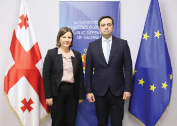Public Defender Levan Ioseliani with Patrycja Grzebyk, OSCE rapporteur