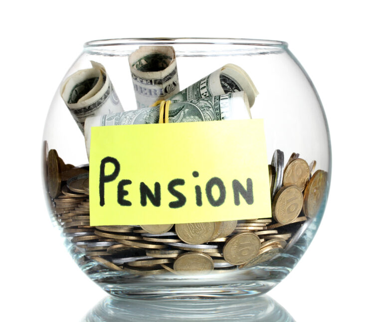 Jar full of money saying 'pension. Photo: MoneyTalks.