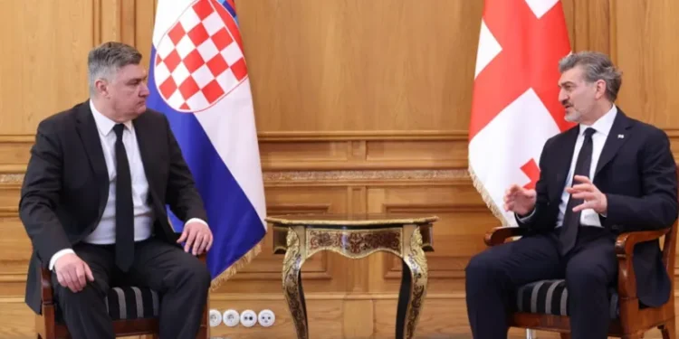 Croatian President Zoran Milanović visits Georgia