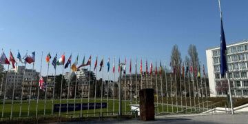 European, Georgian flags lowered in Strasbourg to honor Ilia II