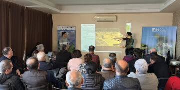 Integrated orchard management training for hazelnut farmers. Source: FAO Georgia