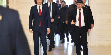 Prime Minister Irakli Kobakhidze with Armenian Prime Minister Nikol Pashinyan. Source: FB