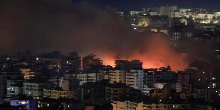 Israel launches “large-scale wave of strikes” on Beirut, military says