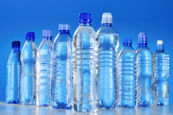 Rows of plastic bottles. Photo: POLYFILL.
