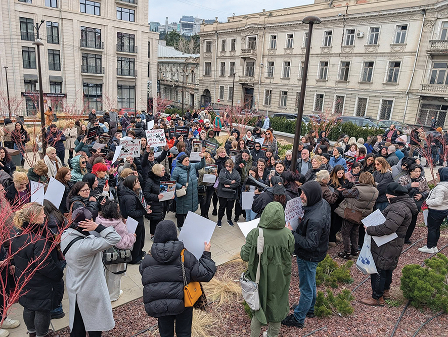 A protest in support of humane treatment for Georgia's strays. Source: Zero Strays Georgia