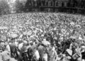 Rally in front of the Government Palace, on Rustaveli Avenue. Tbilisi, April 7-8, 1989. Photo by Mikheil Kikvadze