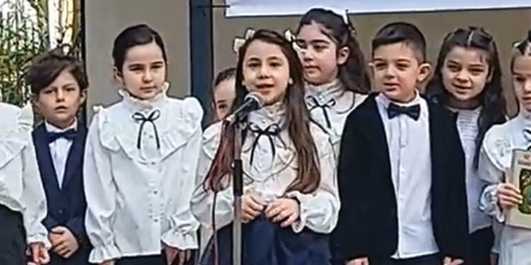 Children of Tbilisi Kindergarten 150 on Deda Ena Day. Source: International Culture Space