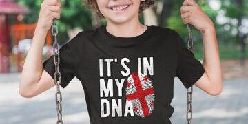 A kid in a Georgian t-shirt. Source: ebay