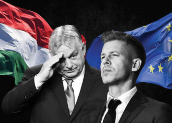 Orban out, Magyar in. Image by Miriam Saenz de Tejada/Euractiv