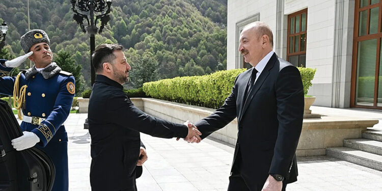 Zelensky meets with Aliyev in Gabala. Source: FB