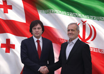 Georgian PM Irakli Kobakhidze and Iranian President Masoud Pezeshkian in 2024. Source: Iranian Presidency