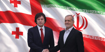 Georgian PM Irakli Kobakhidze and Iranian President Masoud Pezeshkian in 2024. Source: Iranian Presidency