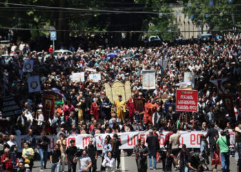 Procession underway in Tbilisi to mark Day of Family Purity