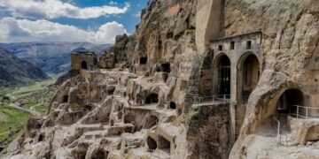 Rockfall damages footpath at Vardzia near Secret Tunnel; section temporarily closed for safety