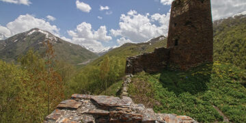 King Tamar’s summer fortress over Ushguli. Photo by the author