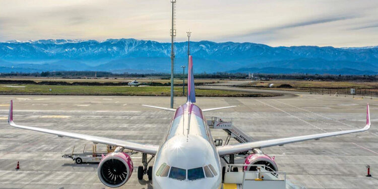 An aircraft at Kutaisi International Airport. Photo by Ezz Gaber