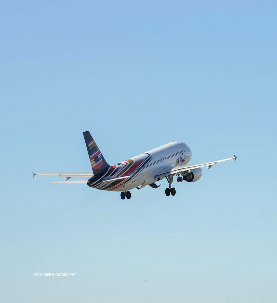 A plane taking off from Batumi International Airport. Photo by Ezz Gaber