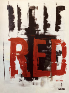 NOBU, from the series One Road – Many Fragments, acrylic on canvas, 200 × 150 cm, 2026