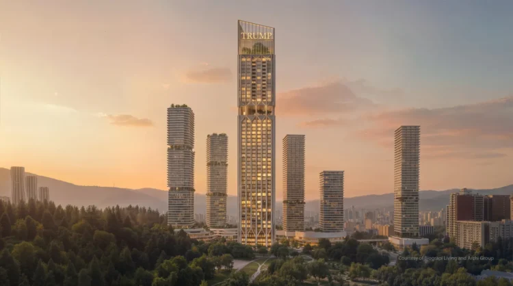 A rendering of the Tbilisi Downtown development, with the Trump Tower Tbilisi at the center. Photo: Newsweek