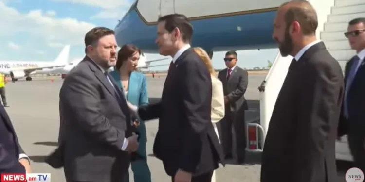 Marco Rubio arrives in Yerevan for brief visit
