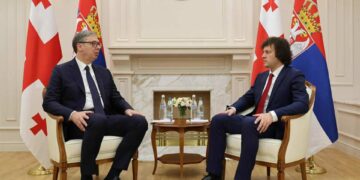 Kobakhidze hails Vučić as ‘outstanding leader’ during landmark visit to Georgia