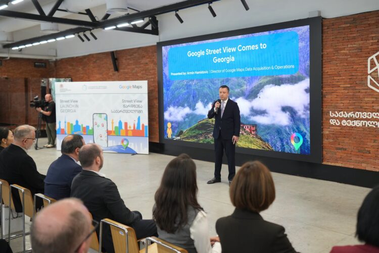Deputy Economy Minister Irakli Nadareishvili attended the launch of Google Street View in Georgia. Photo: Ministry of Economy of Georgia.