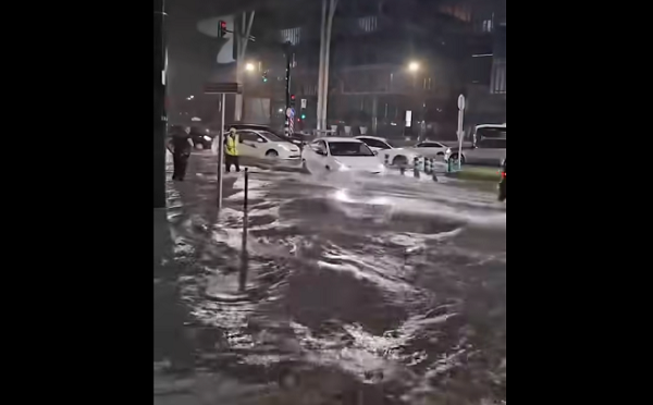 Heavy rain causes flooding and traffic disruption in Tbilisi