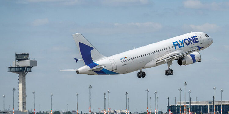 A FlyONE flight takes off. Source: avia