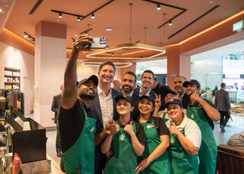 CEO and chairman Brian Niccol visits the Middle East with other members of the leadership team. Source: Alshaya Group