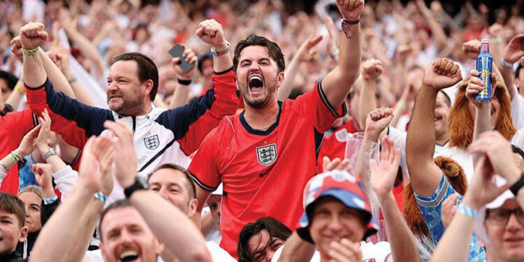 England fans. Source: BBC