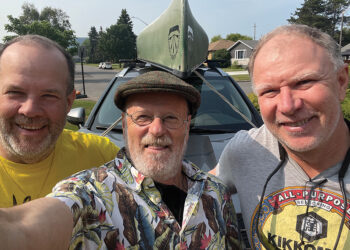 The author with friends Glenn and Richard