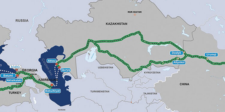 Middle Corridor map. Source: eurasianet