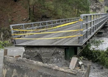 Flooding damages bridge connecting Tusheti villages