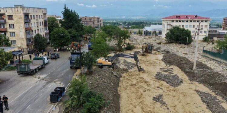 Telavi hit by severe flooding after river overflows