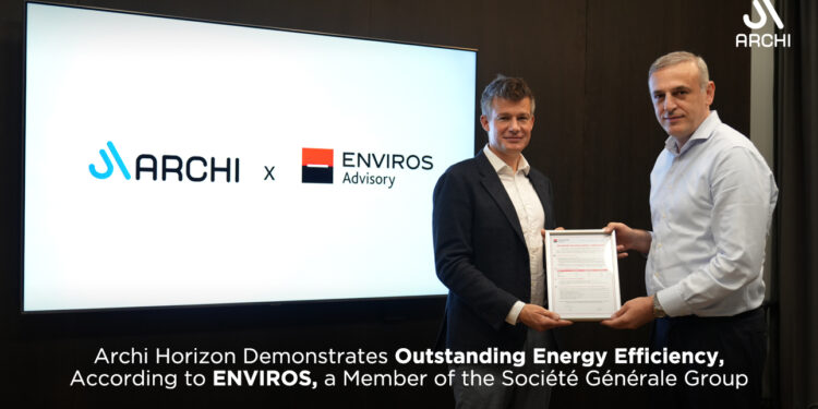Archi Horizon Demonstrates Outstanding Energy Efficiency, According to ENVIROS, a Member of the Société Générale Group