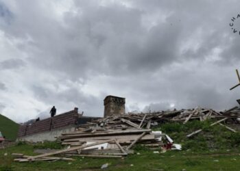 Unauthorized construction underway at Ushguli’s Lamaria Monastery
