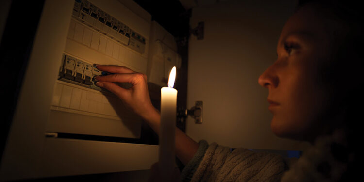 A person during a power cut. Source: FB