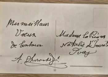 A postcard from Georgian artist Alexander Shervashidze. Source: Giorgi Kalandia