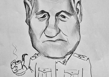 A sketch of Grigol Oniani. By Zaal Sulakauri