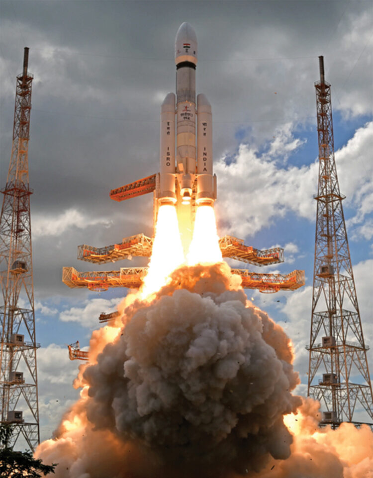 LVM3 M4 lifting off with Chandrayaan-3 on 14 July, 2023. Source: Indian Space Research Organization (GODL-India)