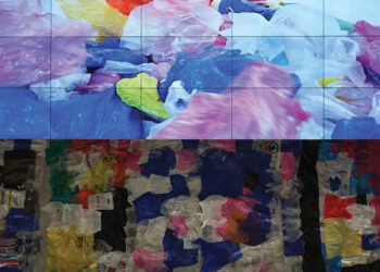 Lia Bagrationi’s installation Futurist Fresco at Art Foundation Anagi. Photo: Giorgi Shengelia.