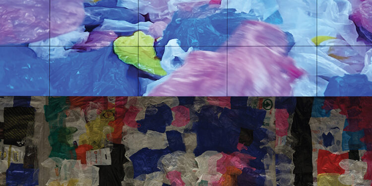 Lia Bagrationi’s installation Futurist Fresco at Art Foundation Anagi. Photo: Giorgi Shengelia.