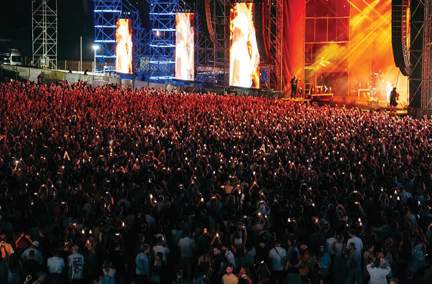 The Moby concert in Rustavi. Photo by Shako Mamukashvili/FB