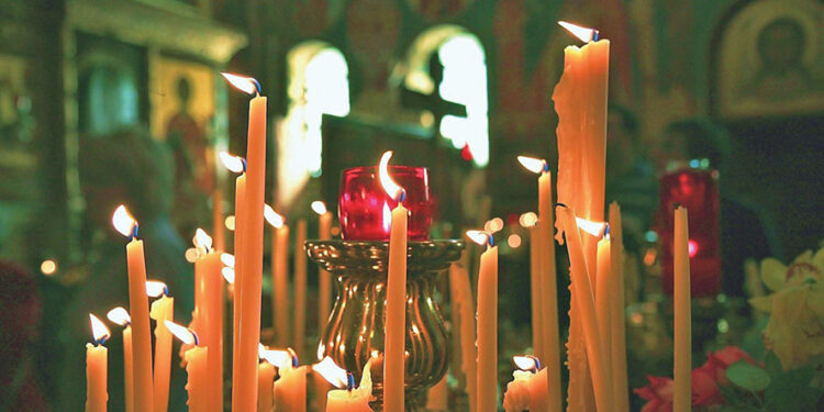 Candles in an Orthodox church. Source: FB