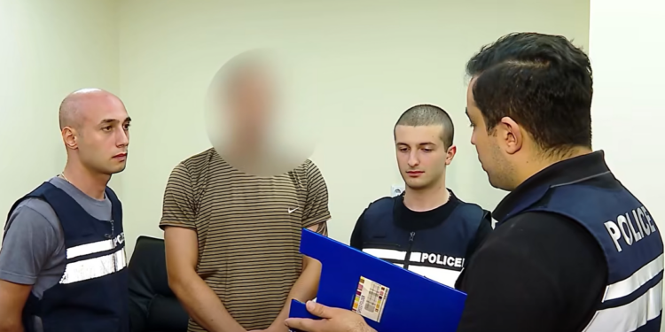 Police arrest suspect after a knife-point robbery in Tbilisi. Source: FB