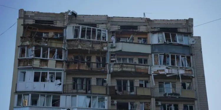 A damaged building. Photo: State Emergency Service of Ukraine